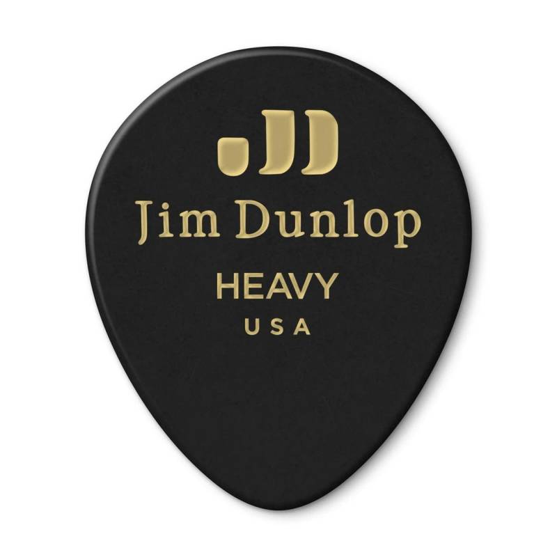 Медіатори Dunlop 485P03HV Genuine Celluloid Teardrop Black Heavy Player's Pack (12 шт.)