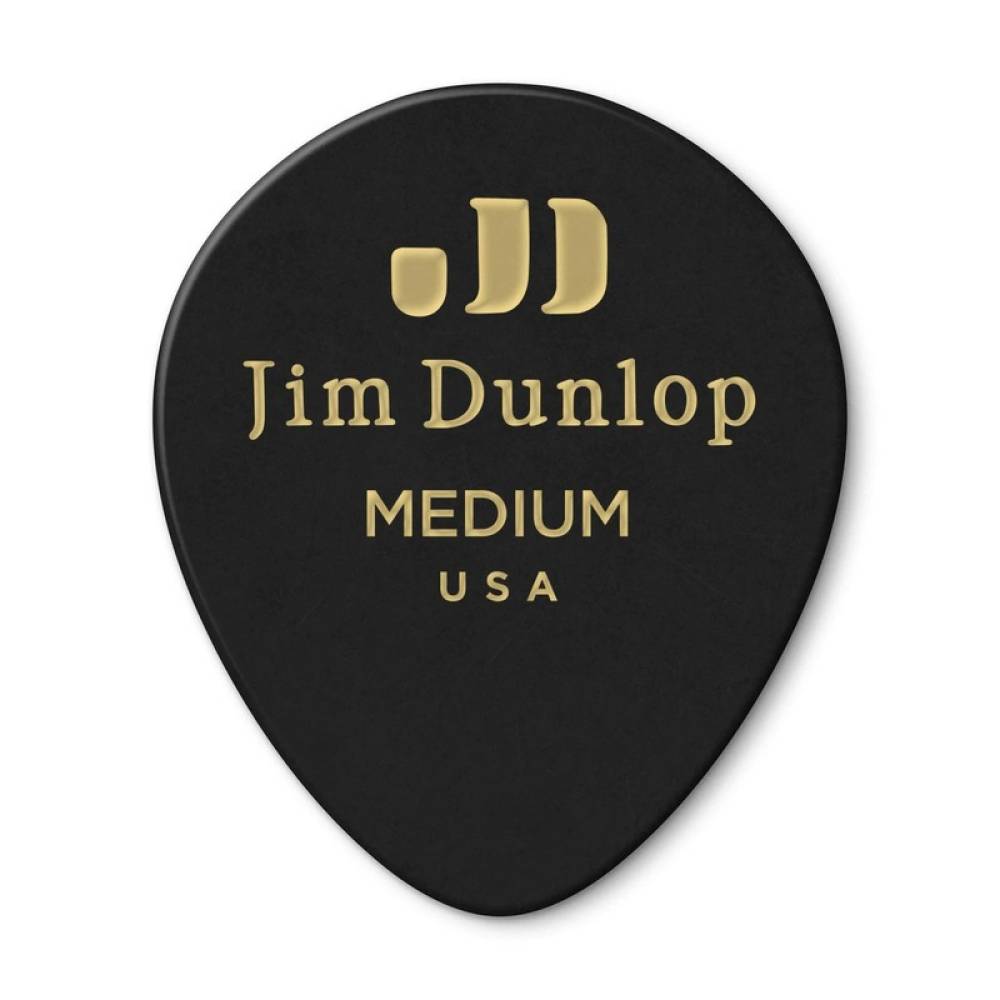 Медіатори Dunlop 485P03MD Genuine Celluloid Teardrop Black Medium Player's Pack (12 шт.)