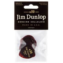 Медиаторы Dunlop 485P05HV Genuine Celluloid Teardrop Shell Heavy Player's Pack (12 шт.)