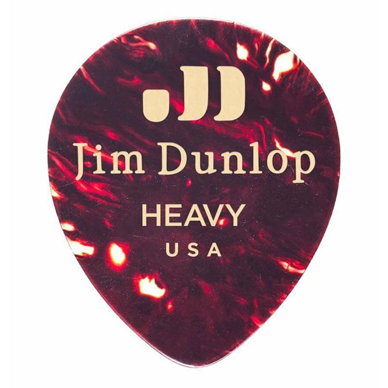 Медіатори Dunlop 485P05HV Genuine Celluloid Teardrop Shell Heavy Player's Pack (12 шт.)
