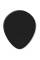 Медіатор Dunlop 485R03HV Genuine Celluloid Black Tear Drop Guitar Pick (1 шт.)