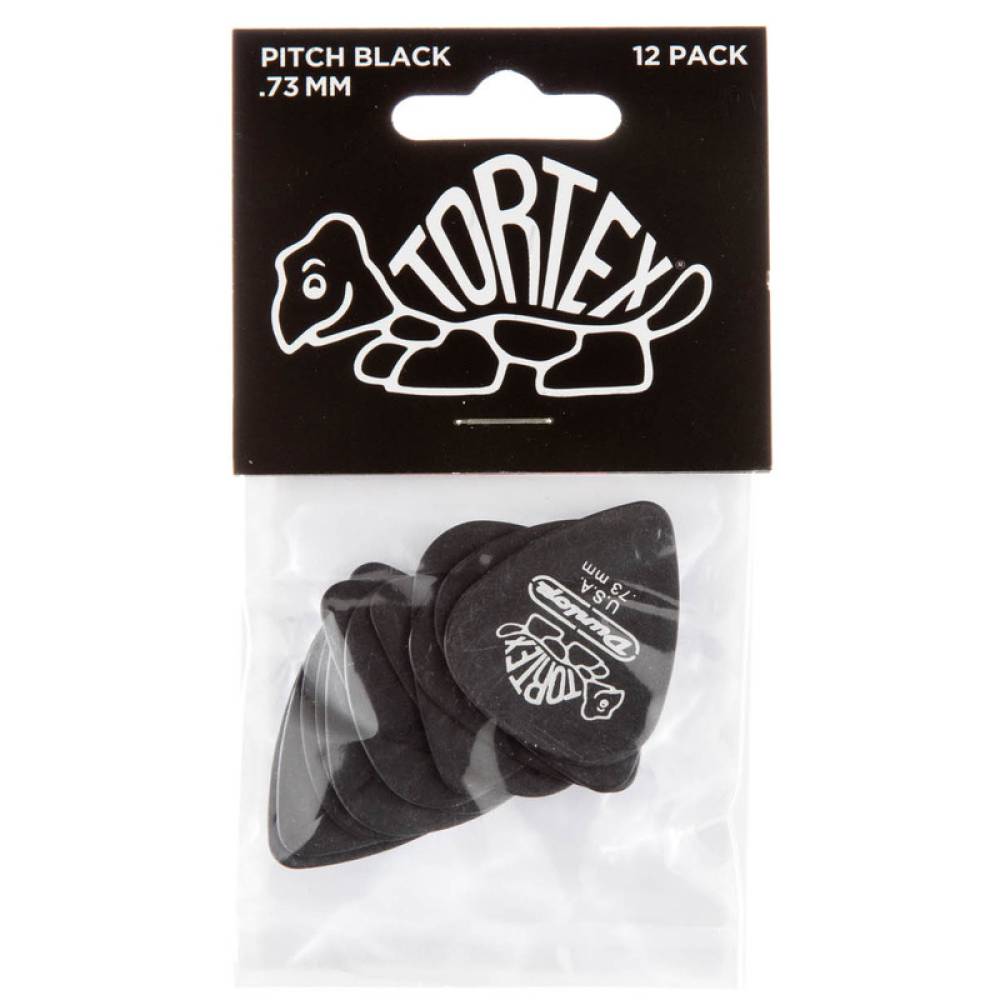 Медиаторы Dunlop 488P.73 Tortex Pitch Black Player's Pack 0.73 mm (12 шт.)