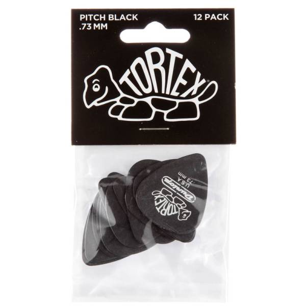 Медиаторы Dunlop 488P.73 Tortex Pitch Black Player's Pack 0.73 mm (12 шт.)