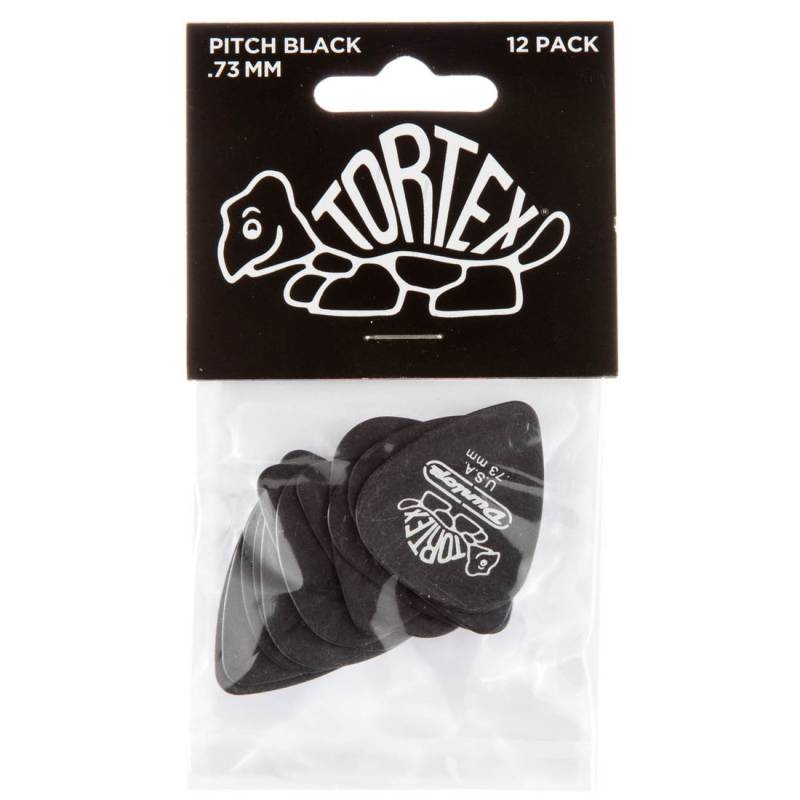 Медіатори Dunlop 488P.73 Tortex Pitch Black Player's Pack 0.73 mm (12 шт.)