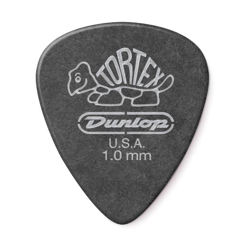 Медиаторы Dunlop 488P1.0 Tortex Pitch Black Standart Guitar Pick 1.0 mm (12 шт.)