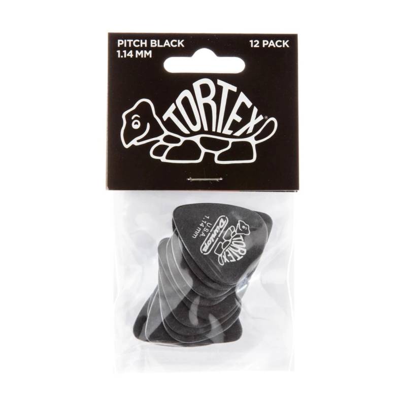 Медиаторы Dunlop 488P1.14 Tortex Pitch Black Standart Guitar Pick 1.14 mm (12 шт.)