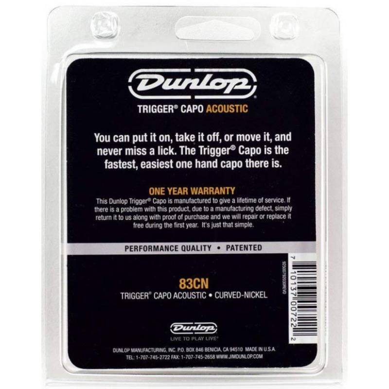 Каподастр Dunlop 83CN Acoustic Trigger Capo Nickel