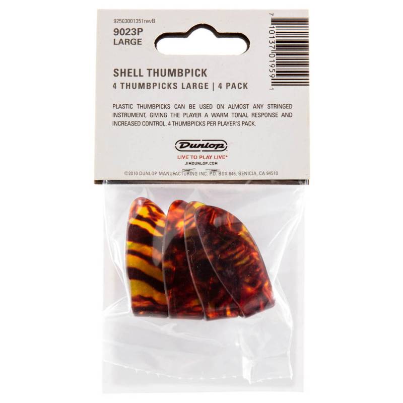 Медіатори Dunlop 9023P ThumbPick Large Shell (4 шт.)