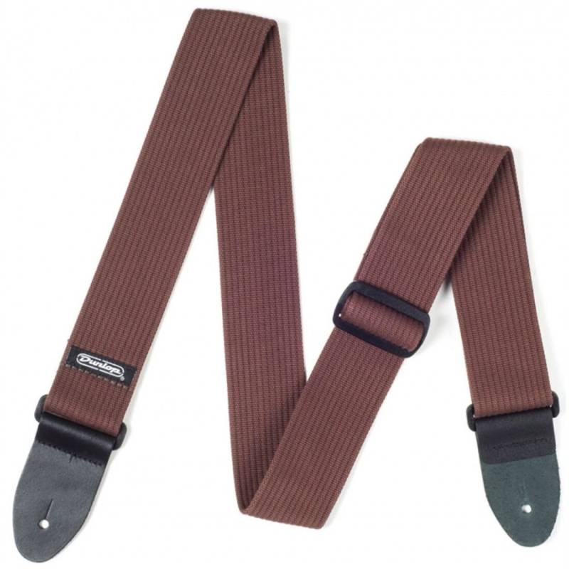 Ремень для гитары Dunlop D27-01BR Ribbed Cotton Strap Brown