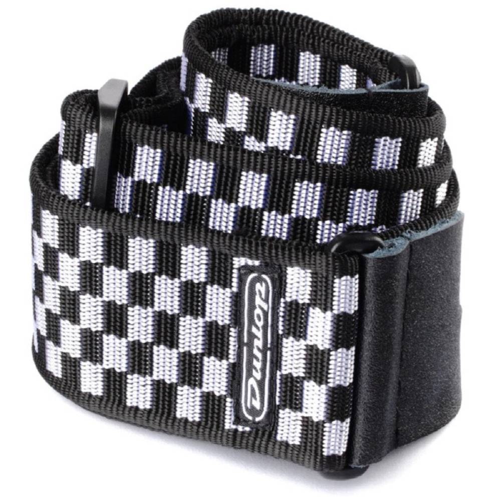Ремень для гитары Dunlop D3831BK Black & White Checkered Strap Ремень для гитары Dunlop D3831BK Black & White Checkered Strap