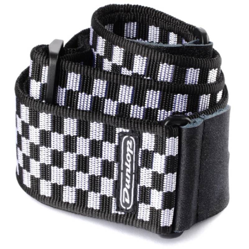 Ремень для гитары Dunlop D3831BK Black & White Checkered Strap