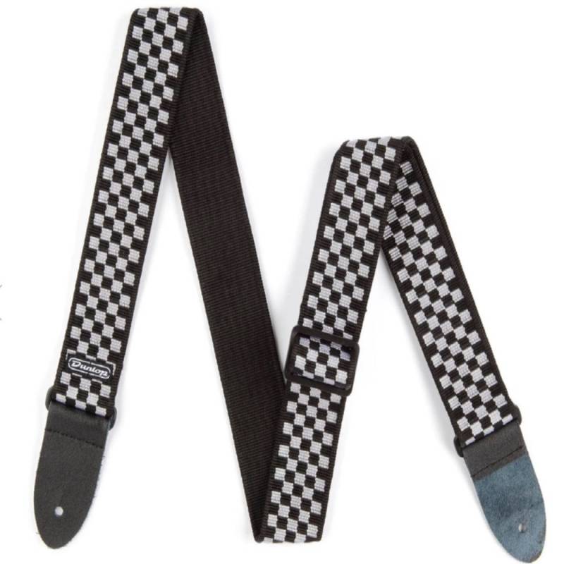 Ремень для гитары Dunlop D3831BK Black & White Checkered Strap