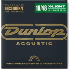 Струни для акустичної гітари Dunlop DAB1048 Bronze 80/20 Extra Light 10/48