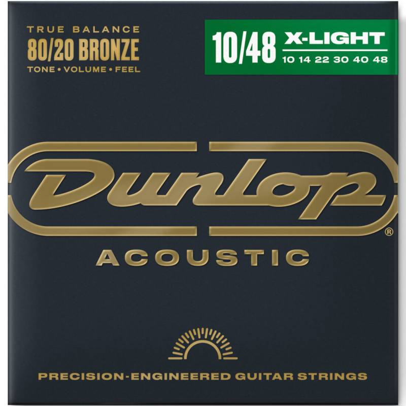 Струны для акустической гитары Dunlop DAB1048 Bronze 80/20 Extra Light 10/48