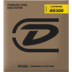 Струни для бас-гітари Dunlop DBFS40100 Stainless Steel Flatwound Light 40/100
