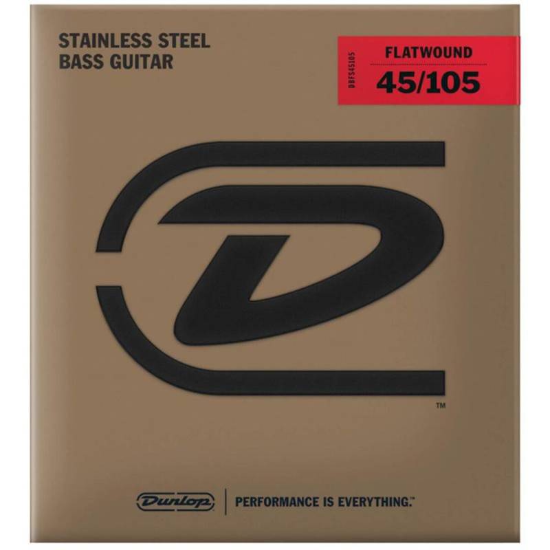 Струны для бас-гитары Dunlop DBFS45105 Stainless Steel Flatwound Medium 45/105