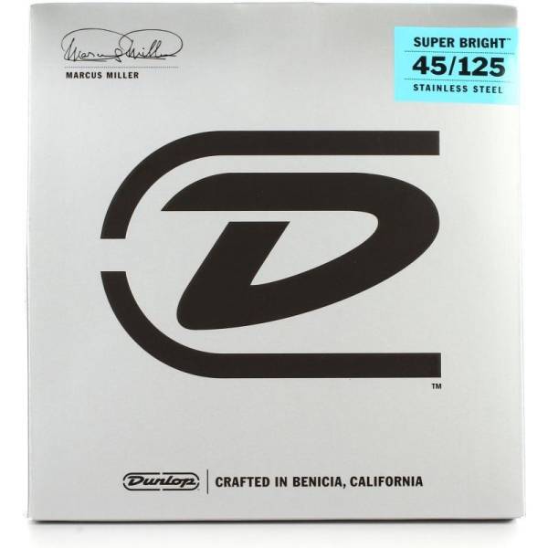 Струны для бас-гитары Dunlop DBMMS45125 Marcus Miller Super Bright 5 Strings 45/125