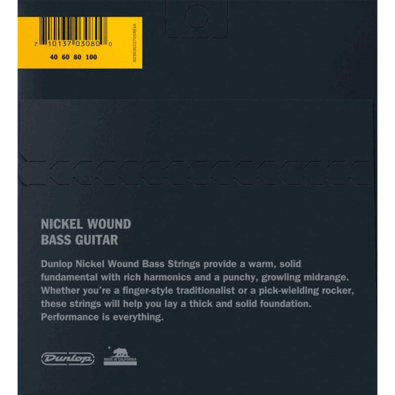 Струни для бас-гітари Dunlop DBN40100 Nickel Plated Steel 40/100