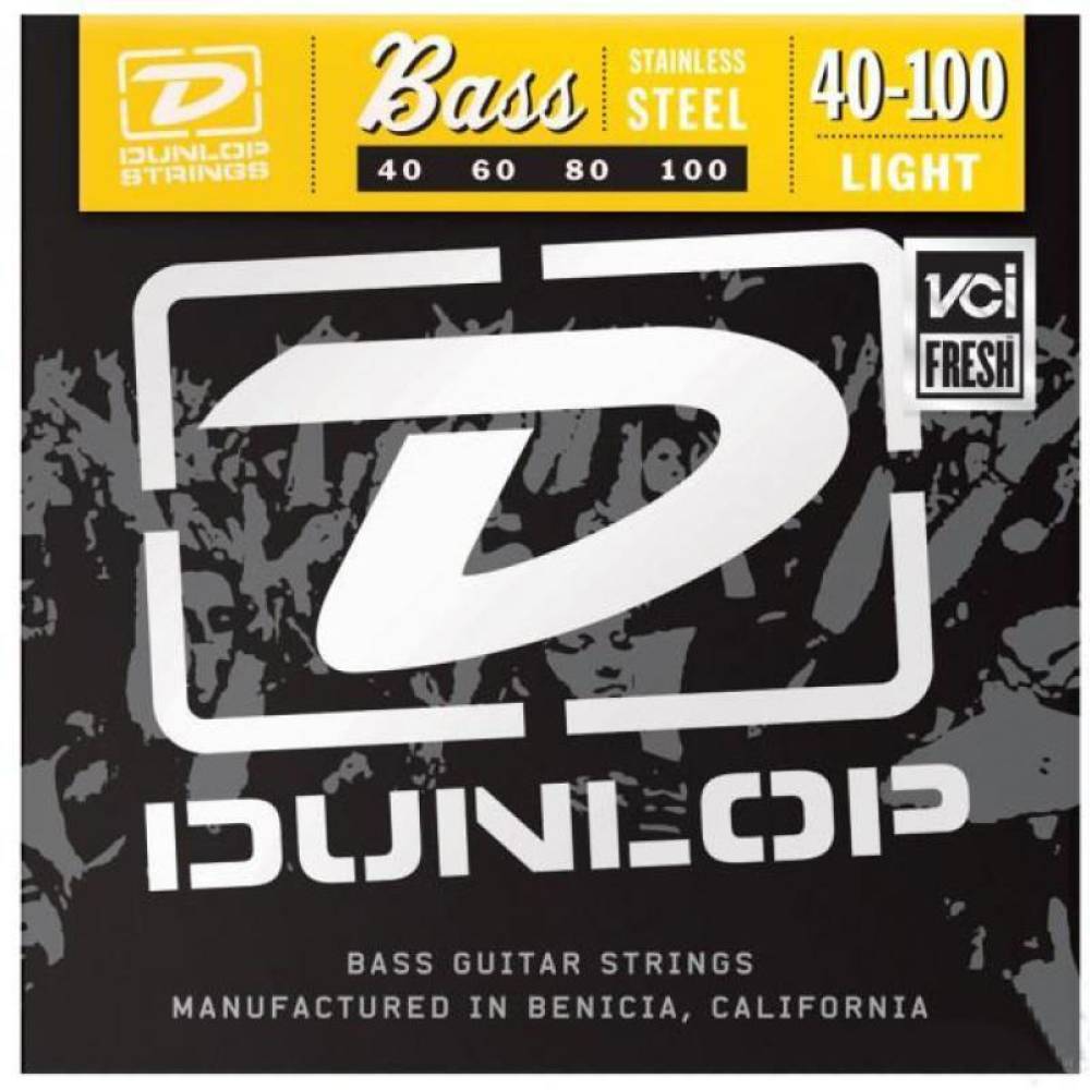 Струны для бас-гитары Dunlop DBS40100 Stainless Steel Light 40/100