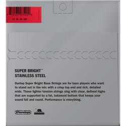 Струни для бас-гітари Dunlop DBSBS45105 Super Bright Steel Light 45/105