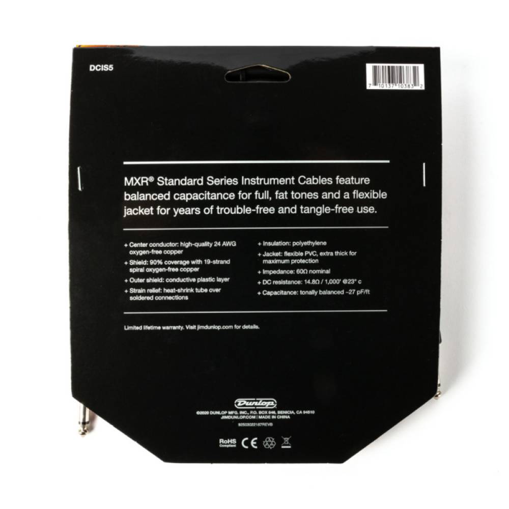 Інструментальний кабель Dunlop DCIS05 MXR Standard Instrument Cable 1.5m (5ft)
