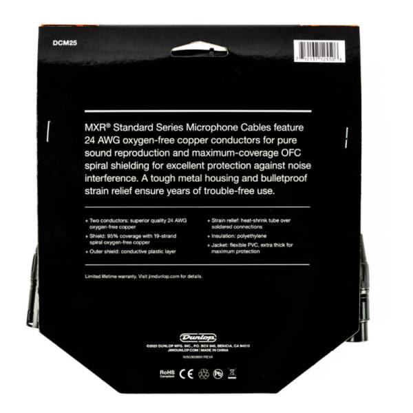 Мікрофонний кабель Dunlop MXR DCM25 Microphone Cable 7,5м (25ft)