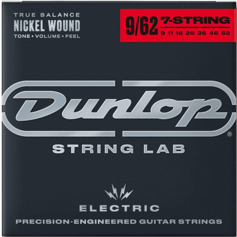 Струны для электрогитары Dunlop DEN0962 Light Nickel Plated Steel 7 Strings 9/62