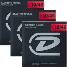 Струни для електрогітари Dunlop DEN1046-3P Medium Nickel Plated Steel 10/46