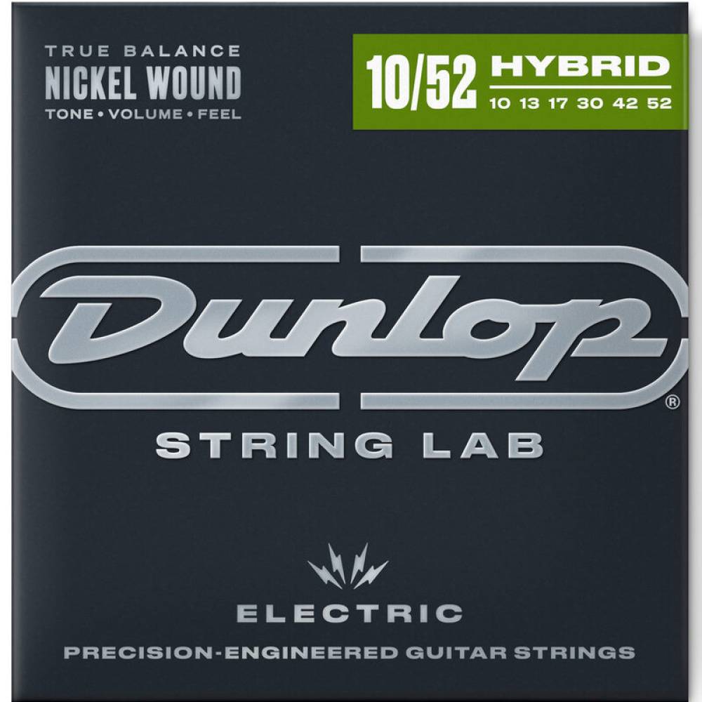 Струни для електрогітари Dunlop DEN1052 Light Top/Heavy Bottom Nickel Plated Steel 10/52