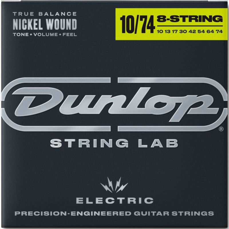 Струны для электрогитары Dunlop DEN1074 Medium Nickel Plated Steel 8 Strings 10/74