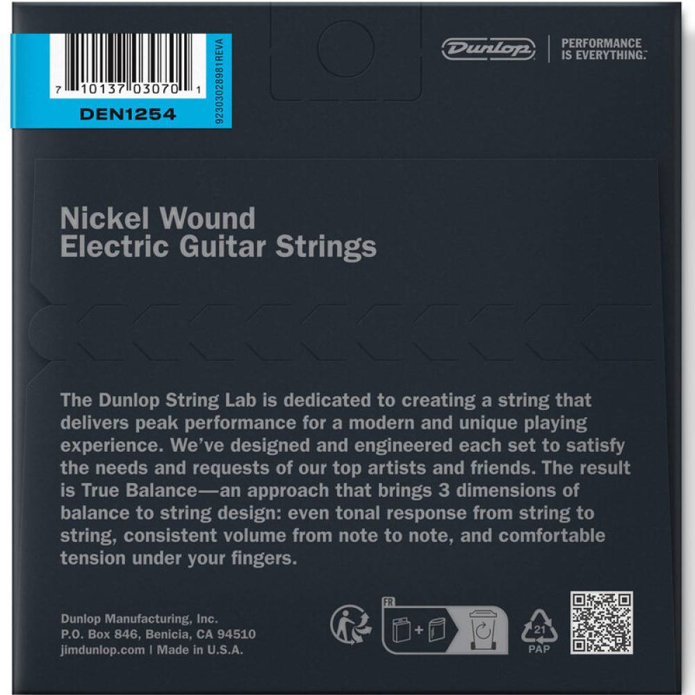 Струни для електрогітари Dunlop DEN1254 Heavy Nickel Plated Steel 12/54
