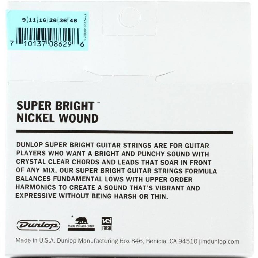 Струни для електрогітари Dunlop DESBN0946 Super Bright Light/Heavy 9/46