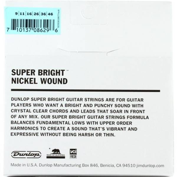 Струни для електрогітари Dunlop DESBN0946 Super Bright Light/Heavy 9/46