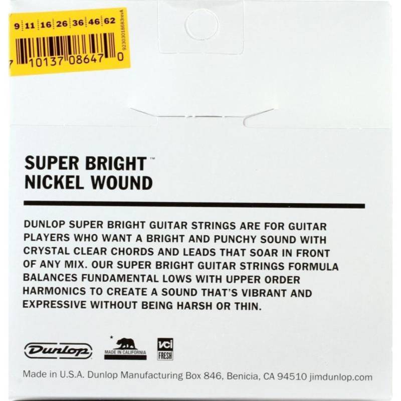 Струны для электрогитары Dunlop DESBN0962 Super Bright Light/Hybrid 7-Strings 9/62