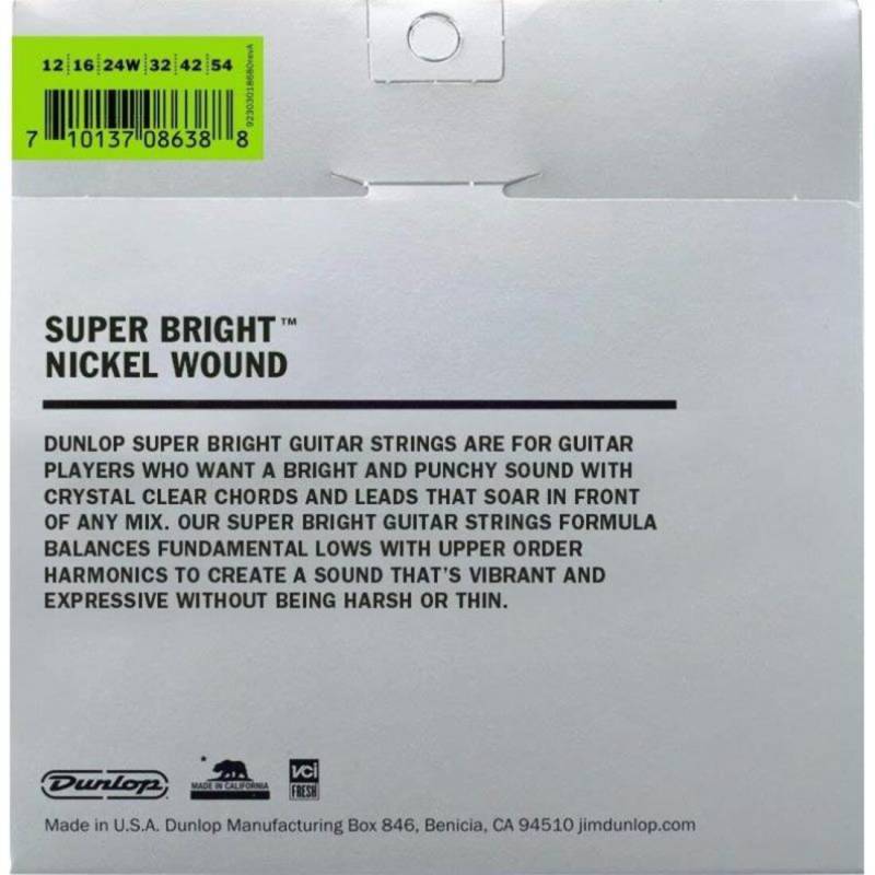 Струны для электрогитары Dunlop DESBN1254 Super Bright Heavy 12/54