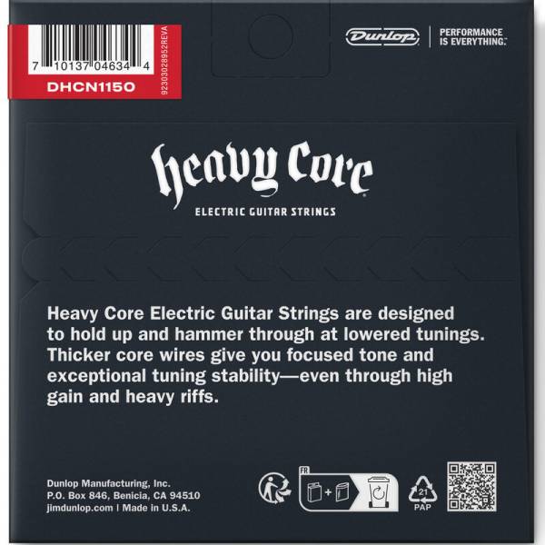 Струни для електрогітари Dunlop DHCN1150 Heavy Core Heavier 11/50