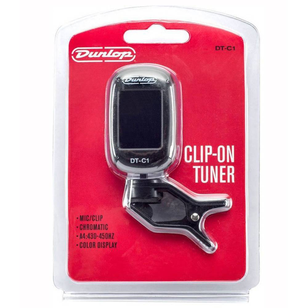 Тюнер Dunlop DT-C1 Chromatic Headstock Tuner Тюнер Dunlop DT-C1 Chromatic Headstock Tuner