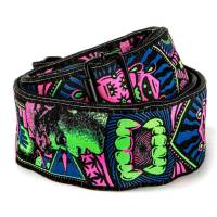 Ремень для гитары Dunlop ILD05 ILOVEDUST Strap Fangs Green