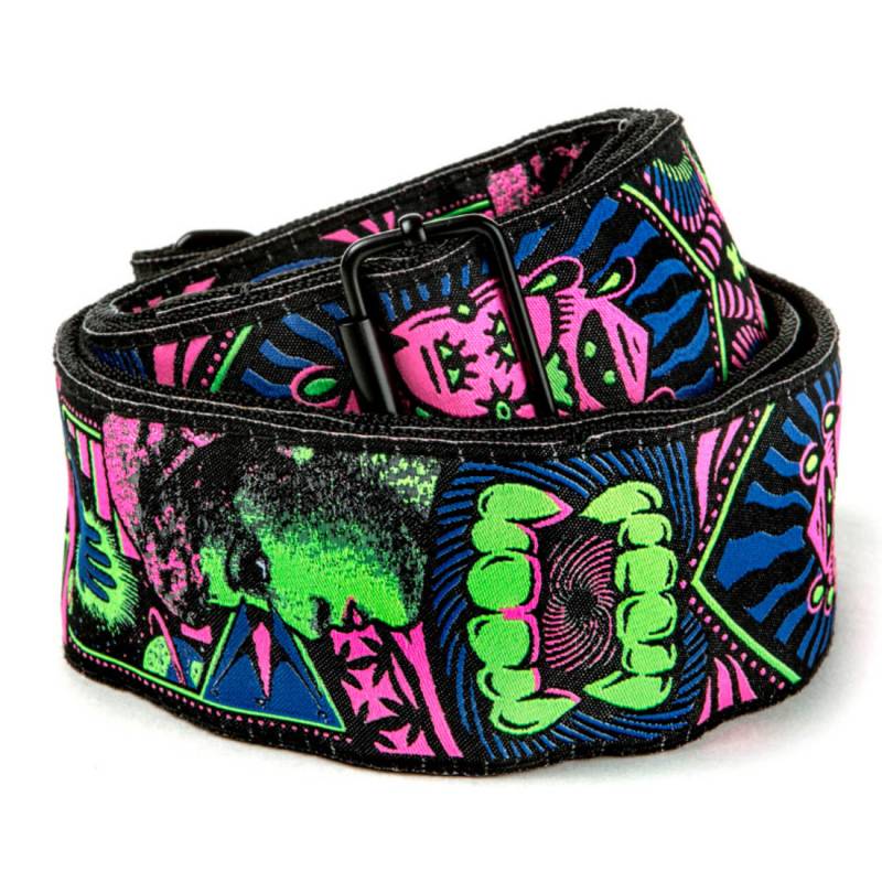 Ремень для гитары Dunlop ILD05 ILOVEDUST Strap Fangs Green