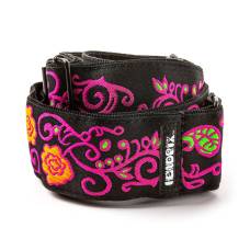 Ремень для гитары DUNLOP JIMI HENDRIX BLACKLIGHT MONTEREY PINK STRAP
