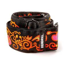 Ремень для гитары DUNLOP JIMI HENDRIX BLACKLIGHT MONTEREY ORANGE STRAP