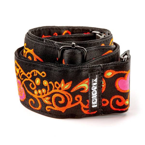 Ремень для гитары DUNLOP JIMI HENDRIX BLACKLIGHT MONTEREY ORANGE STRAP