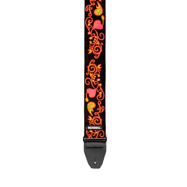 Ремень для гитары DUNLOP JIMI HENDRIX BLACKLIGHT MONTEREY ORANGE STRAP
