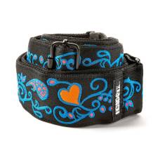 Ремінь для гітари DUNLOP JIMI HENDRIX BLACKLIGHT MONTEREY BLUE STRAP