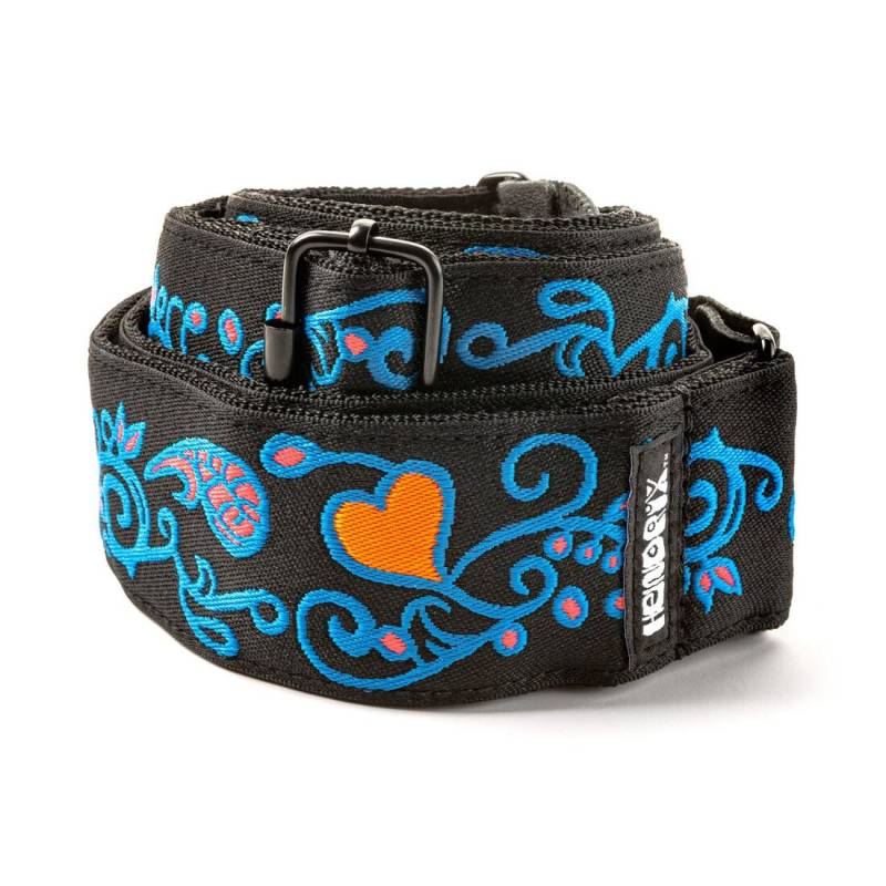 Ремень для гитары DUNLOP JIMI HENDRIX BLACKLIGHT MONTEREY BLUE STRAP