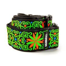 Ремінь для гітари DUNLOP JIMI HENDRIX BLACKLIGHT FILLMORE GREEN STRAP