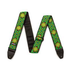 Ремень для гитары DUNLOP JIMI HENDRIX BLACKLIGHT FILLMORE GREEN STRAP Ремень для гитары DUNLOP JIMI HENDRIX BLACKLIGHT FILLMORE GREEN STRAP