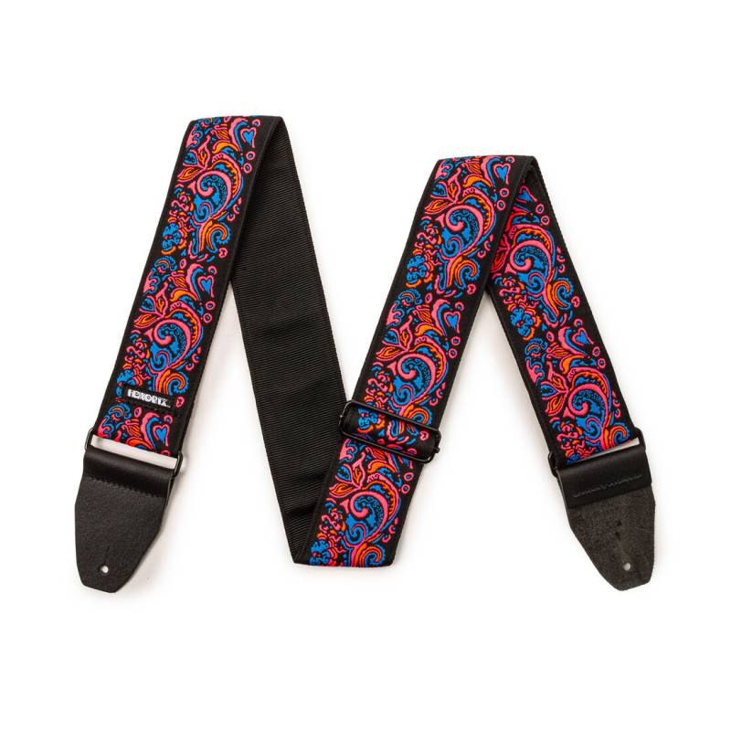 Ремінь для гітари DUNLOP JIMI HENDRIX BLACKLIGHT LOVE DROPS PINK STRAP