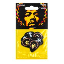 Медиаторы DUNLOP JIMI HENDRIX '69 PSYCH SERIES Aura Mandala Guitar Pick (Heavy) (6 шт.)