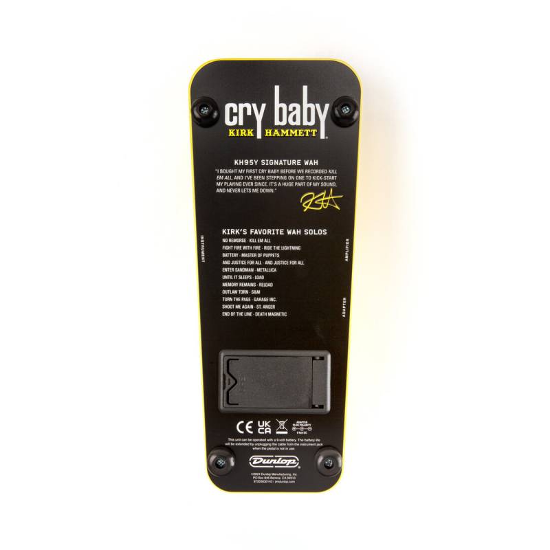 Педаль эффектов DUNLOP KH95Y KIRK HAMMETT CRY BABY® WAH YELLOW SPARKLE EDITION